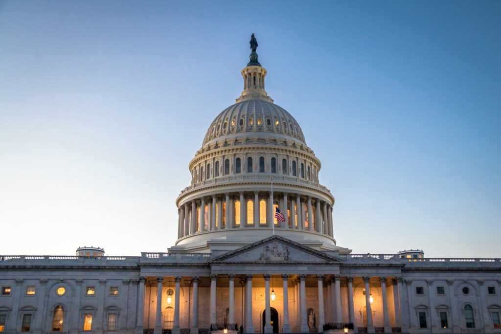 The United States capitol building in Washington D.C.
